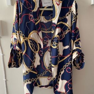 Aritzia Babaton Kahlo Robe Mid - Nautical